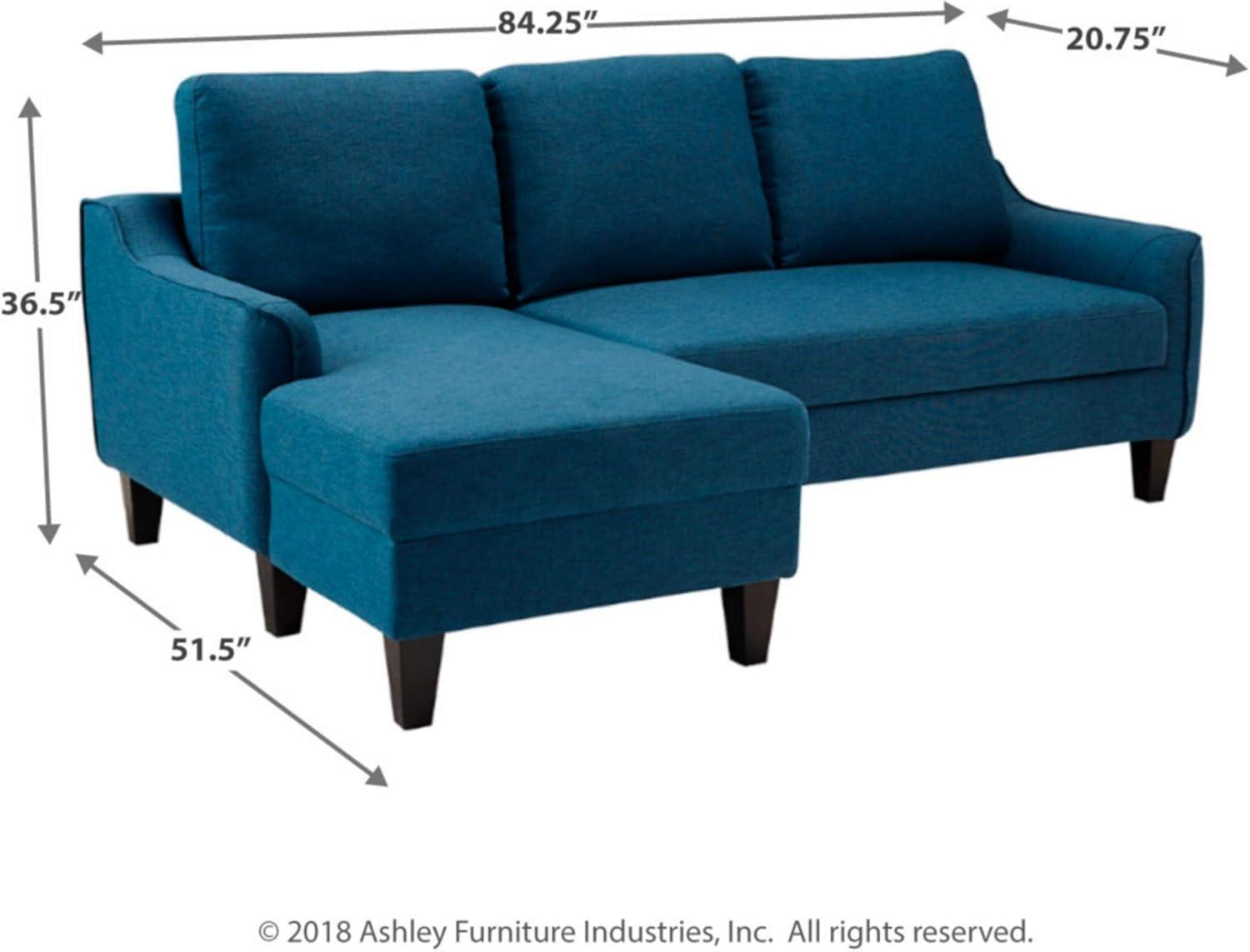 Blue Microfiber Sleeper Sofa with Pillow Back