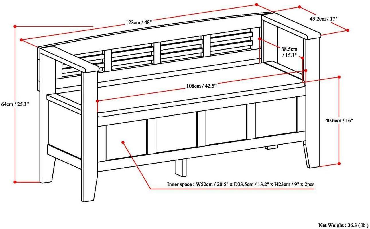 Acasia Upholstered Storage Bench