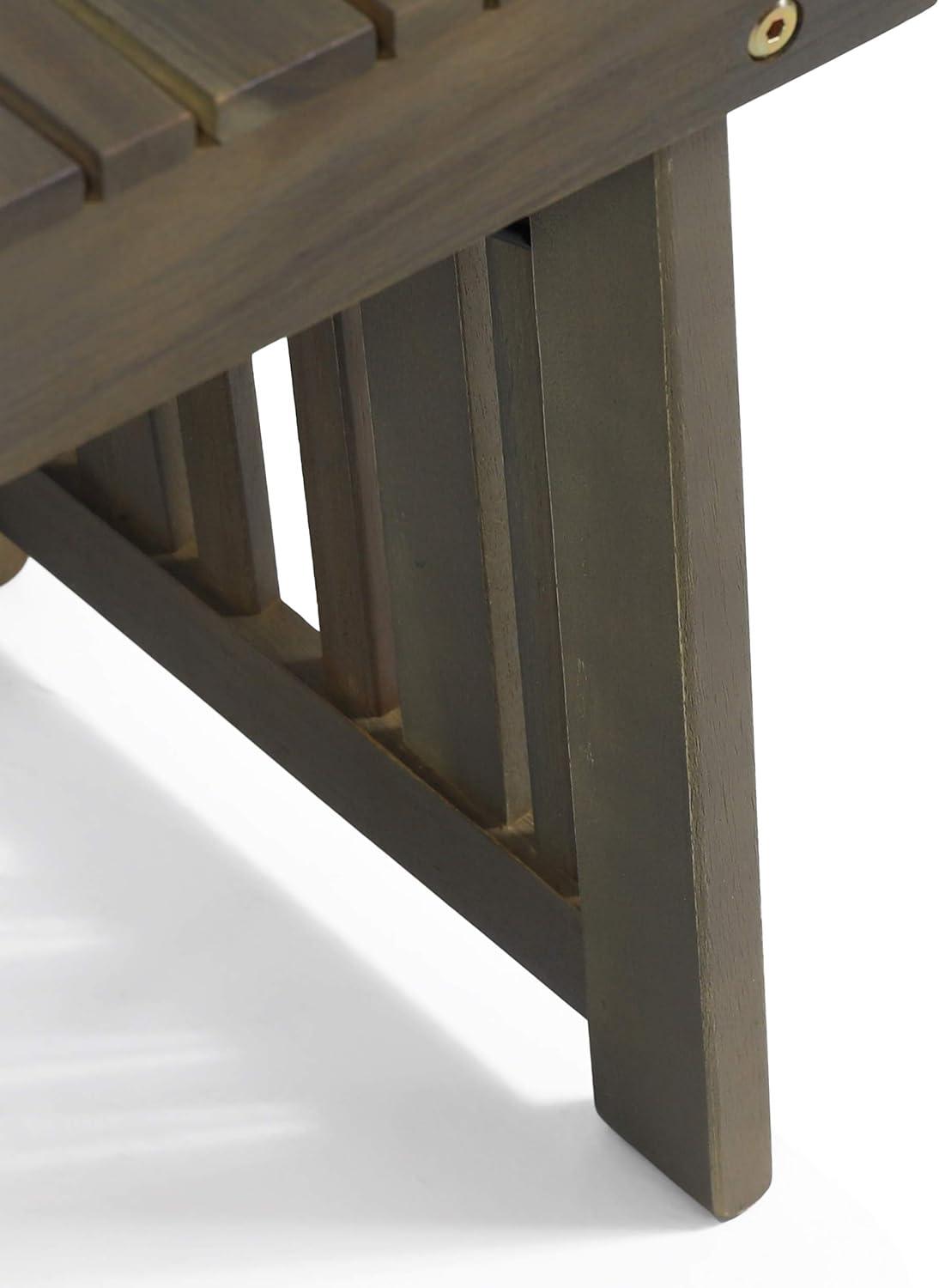 Kyoto Acacia Wood Folding Side Table: Compact, Water-Resistant Patio Furniture - Christopher Knight Home