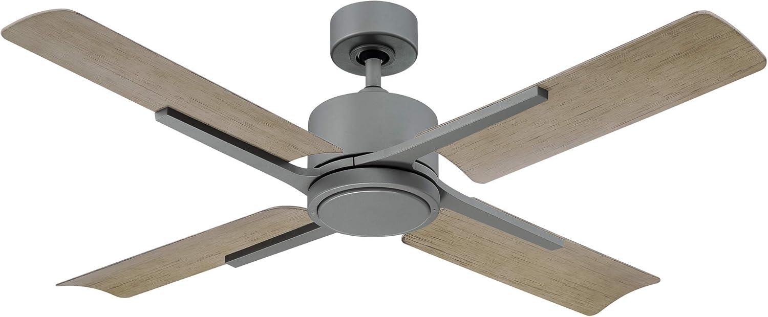Cervantes Indoor and Outdoor 4-Blade Smart Ceiling Fan 56in Graphite Weathered Gray with 3000K LED Light Kit and Remote Control