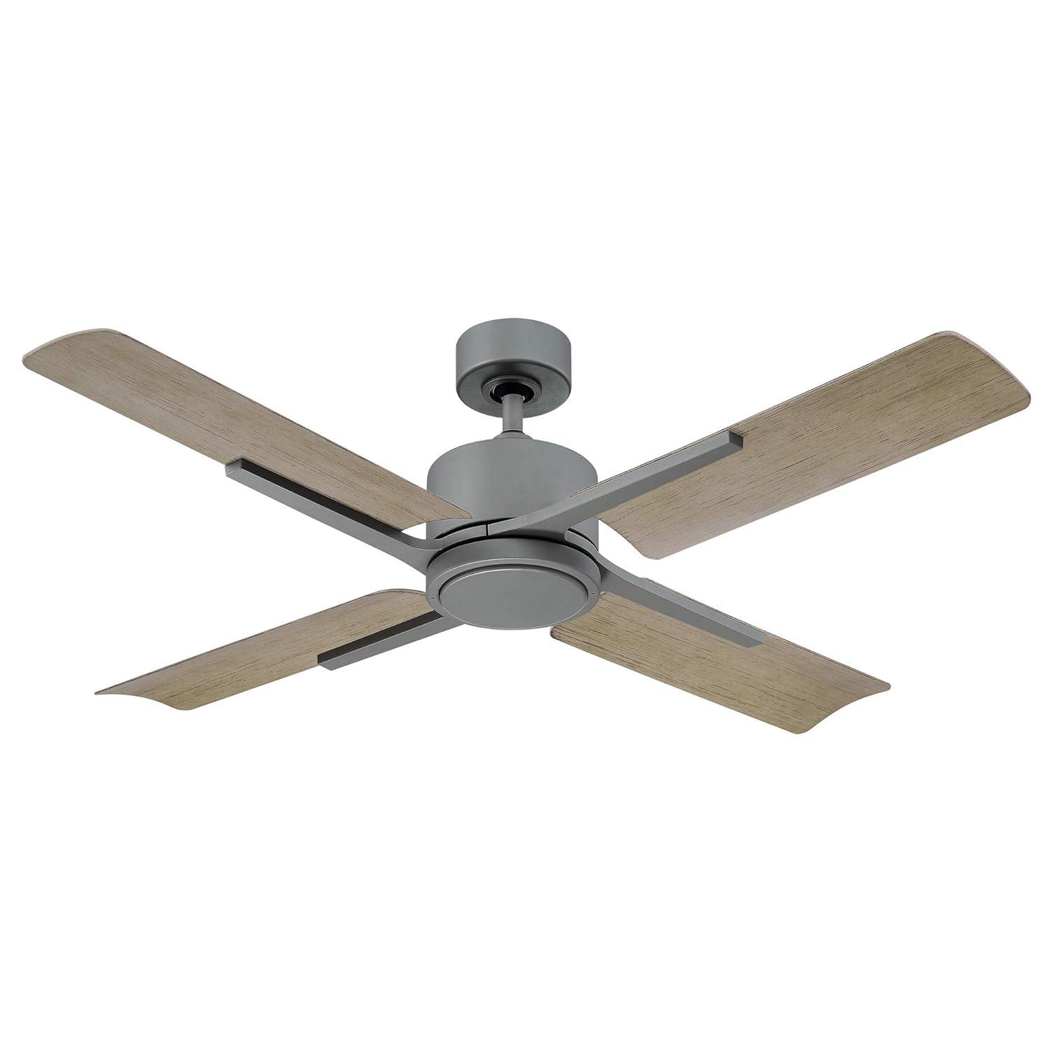 Cervantes Indoor and Outdoor 4-Blade Smart Ceiling Fan 56in Graphite Weathered Gray with 3000K LED Light Kit and Remote Control