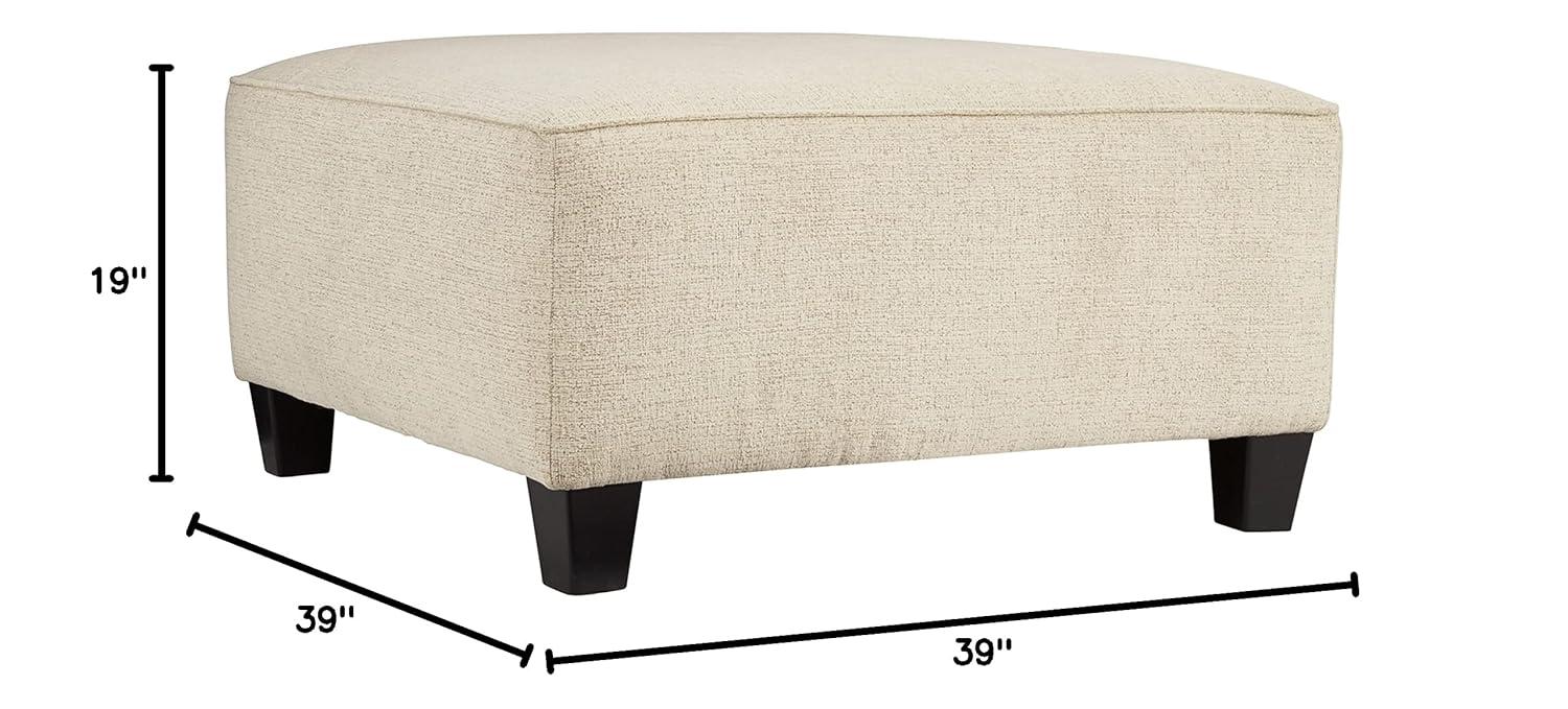 Oversized Abinger Accent Ottoman Natural - Signature Design by Ashley: Modern Square Upholstered Bench, Textured Finish