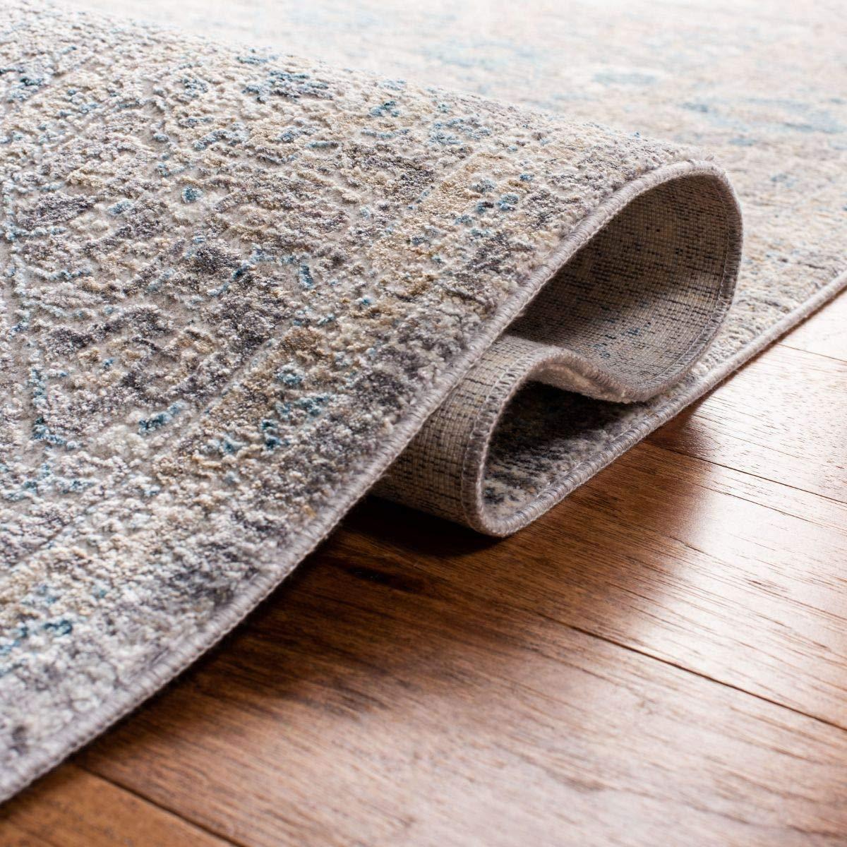 SAFAVIEH Dream Giles Floral Area Rug, Grey/Turquoise, 2'6" x 4'