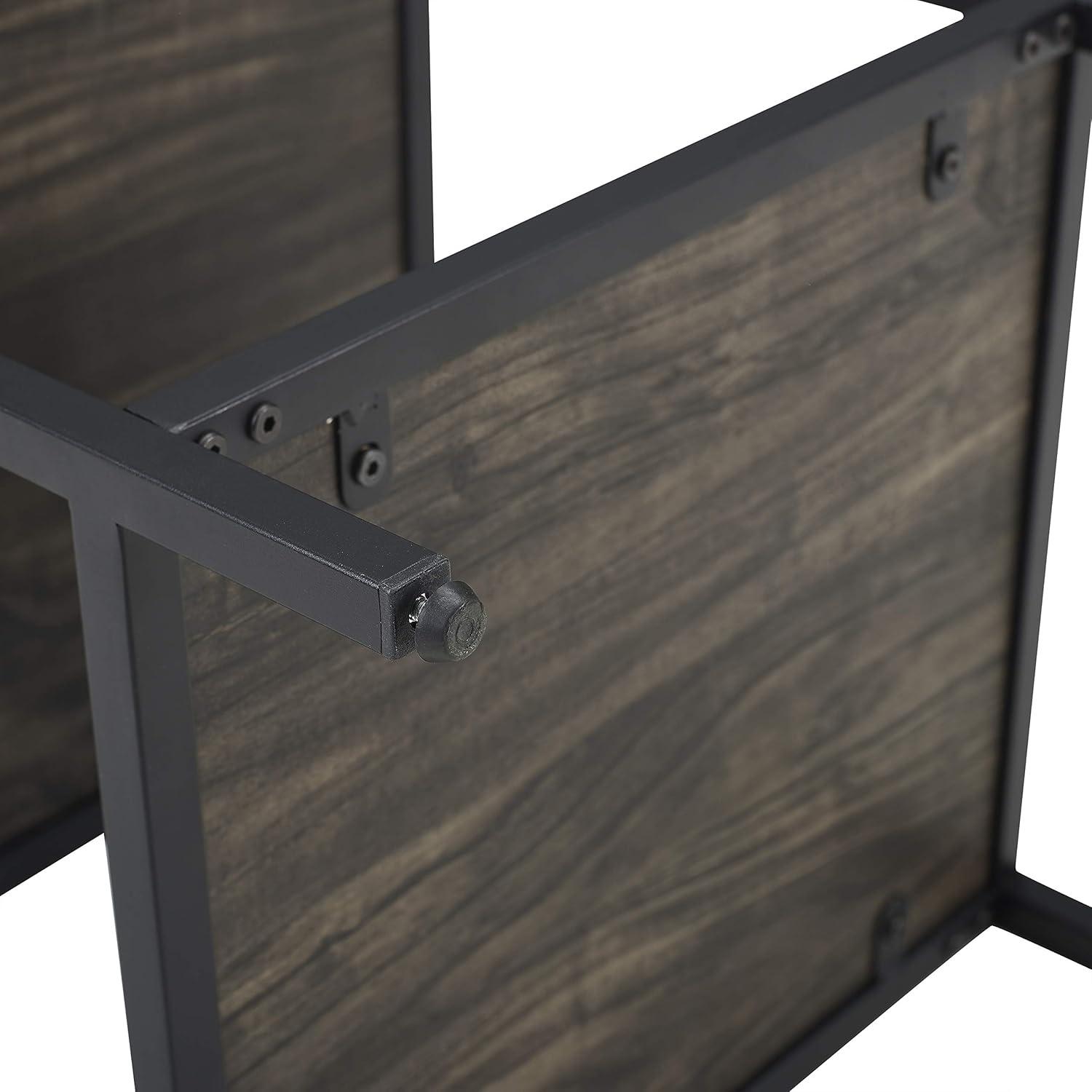 2pc 80.5" Jacobsen Etagere Set Brown Ash - Crosley: Industrial Storage, Steel Frame, Wood Veneer