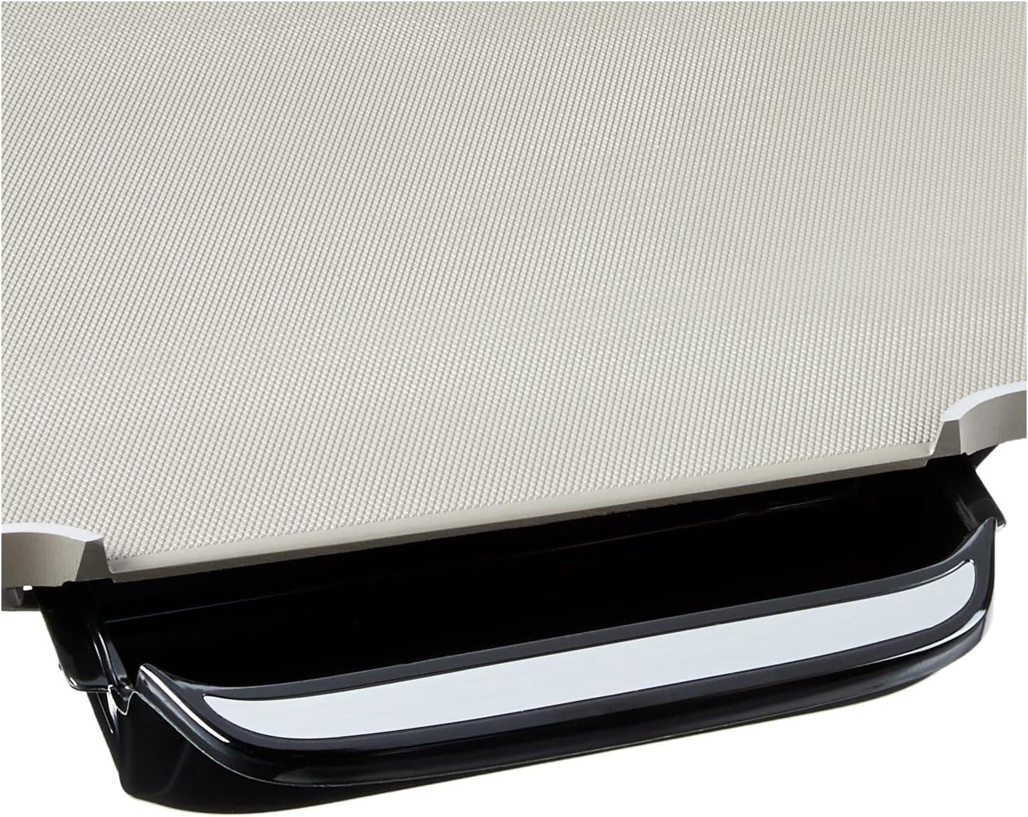 Extra-Large Silver Cast-Aluminum Electric Griddle with Removable Handles