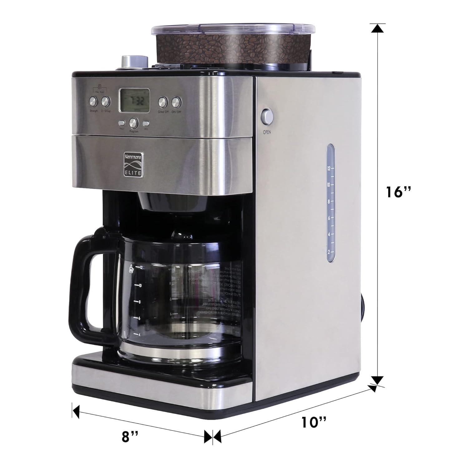 Kenmore Elite 12 Cup Programmable Grind And Brew Coffee Maker