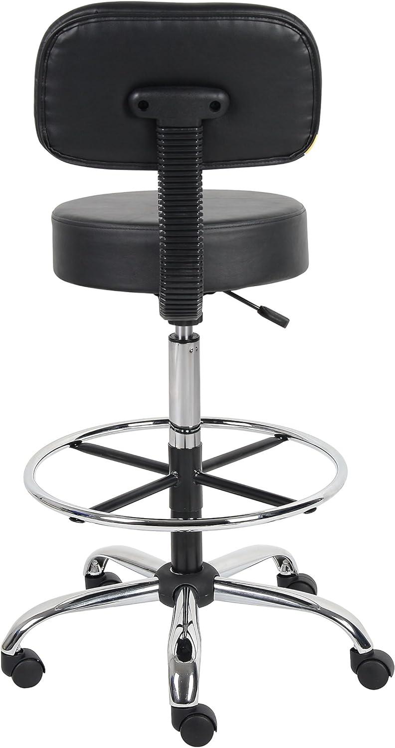 Medical/Drafting Stool with Back Cushion - Boss Office Products