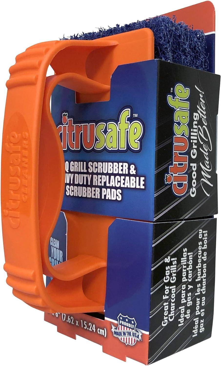 Citrusafe Heavy Duty Grill Scrubber with Replaceable Pads