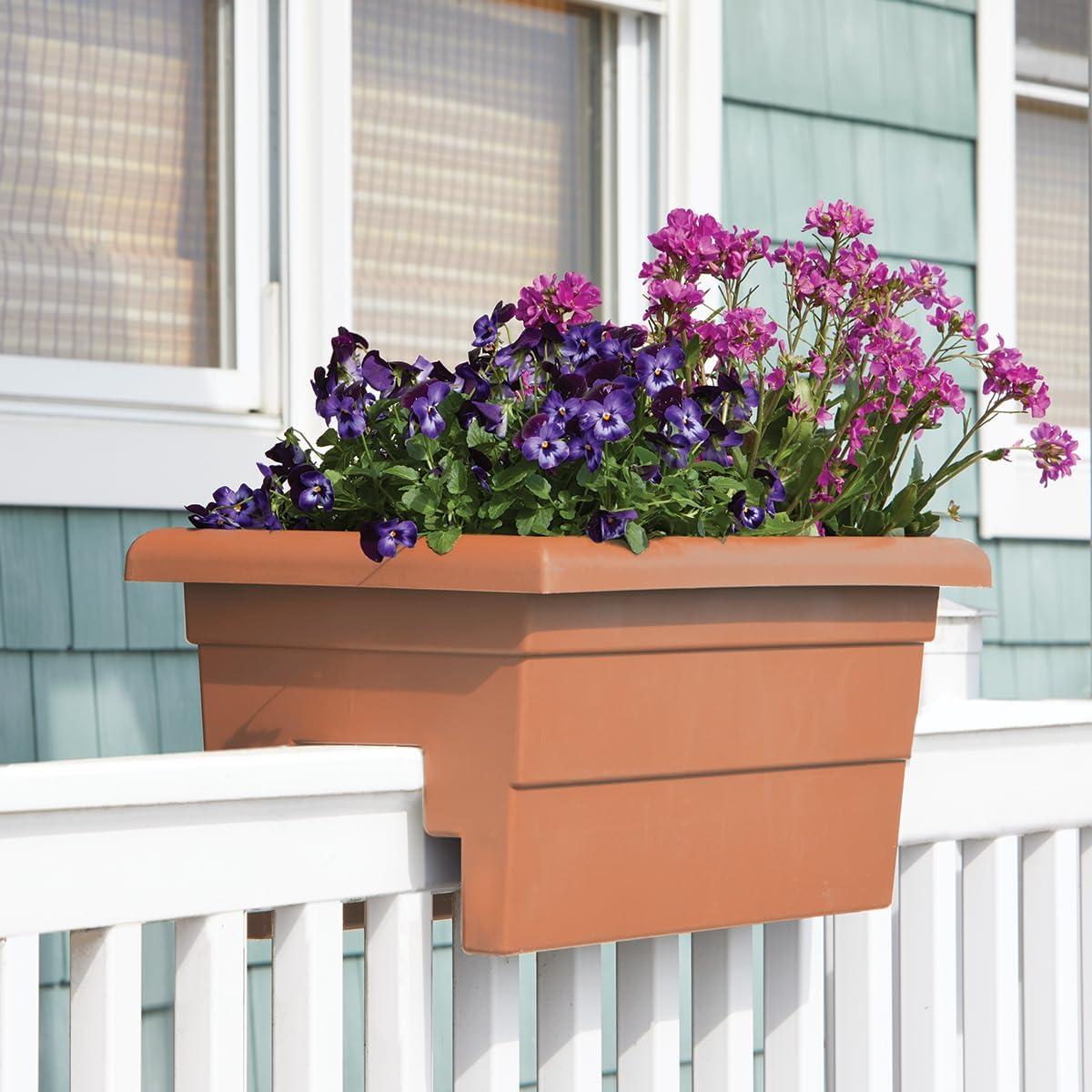 Countryside 24" Terra Cotta Rail Planter