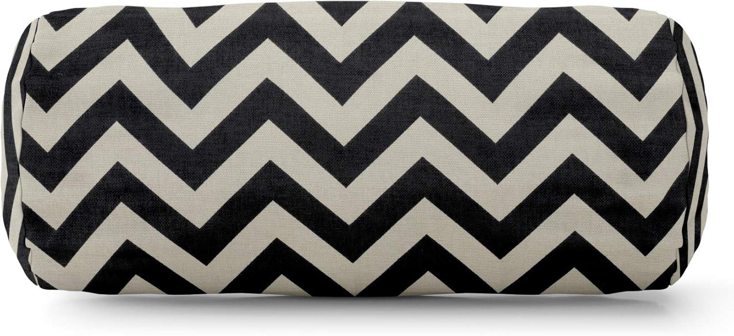 Majestic Home Goods Bolster Pillow Chevron Black
