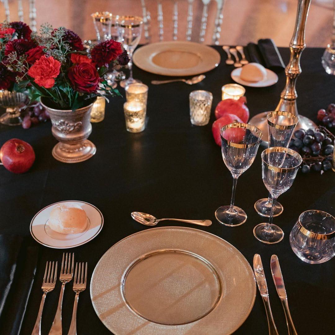 10 Pack Beige Tablecloth 60x102 inch Polyester Fabric Tablecloths for 6 Foot Rectangle Tables Wrinkle Resistant Linen Tablecloth Washable Table Covers for Party Wedding Events and Camping