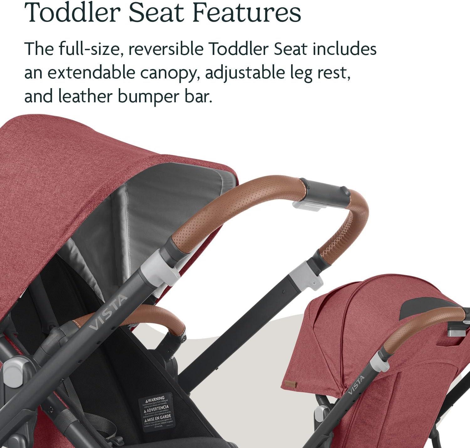 Green Mélange All-Terrain Bassinet Stroller with Leather Accents