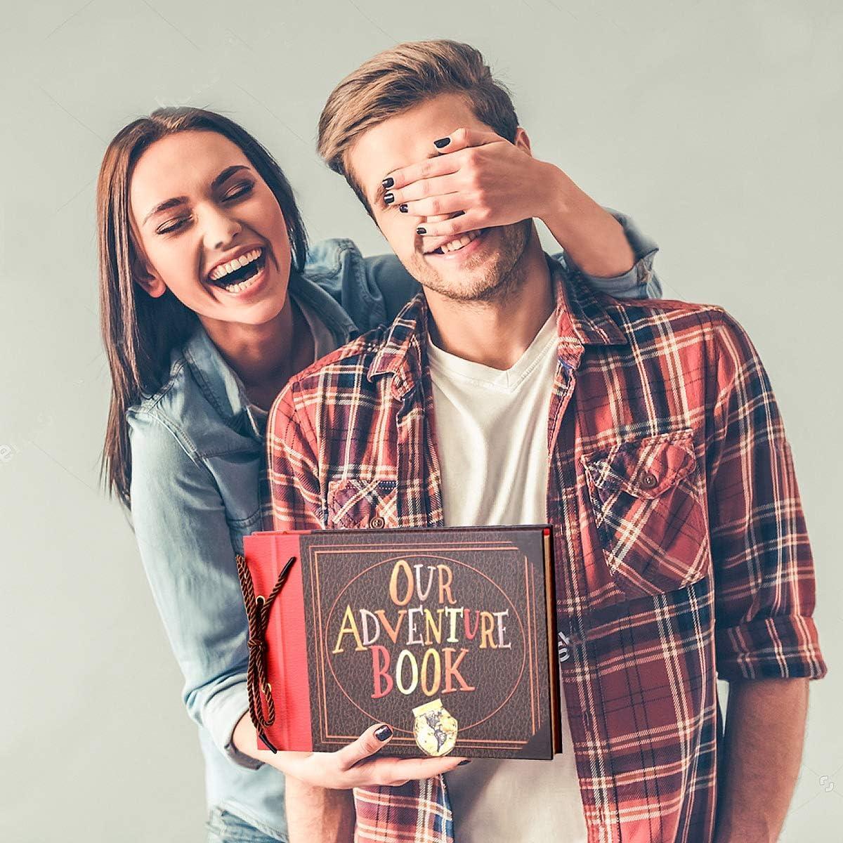 Handcrafted Retro Leather-Bound Scrapbook with Canvas Cover