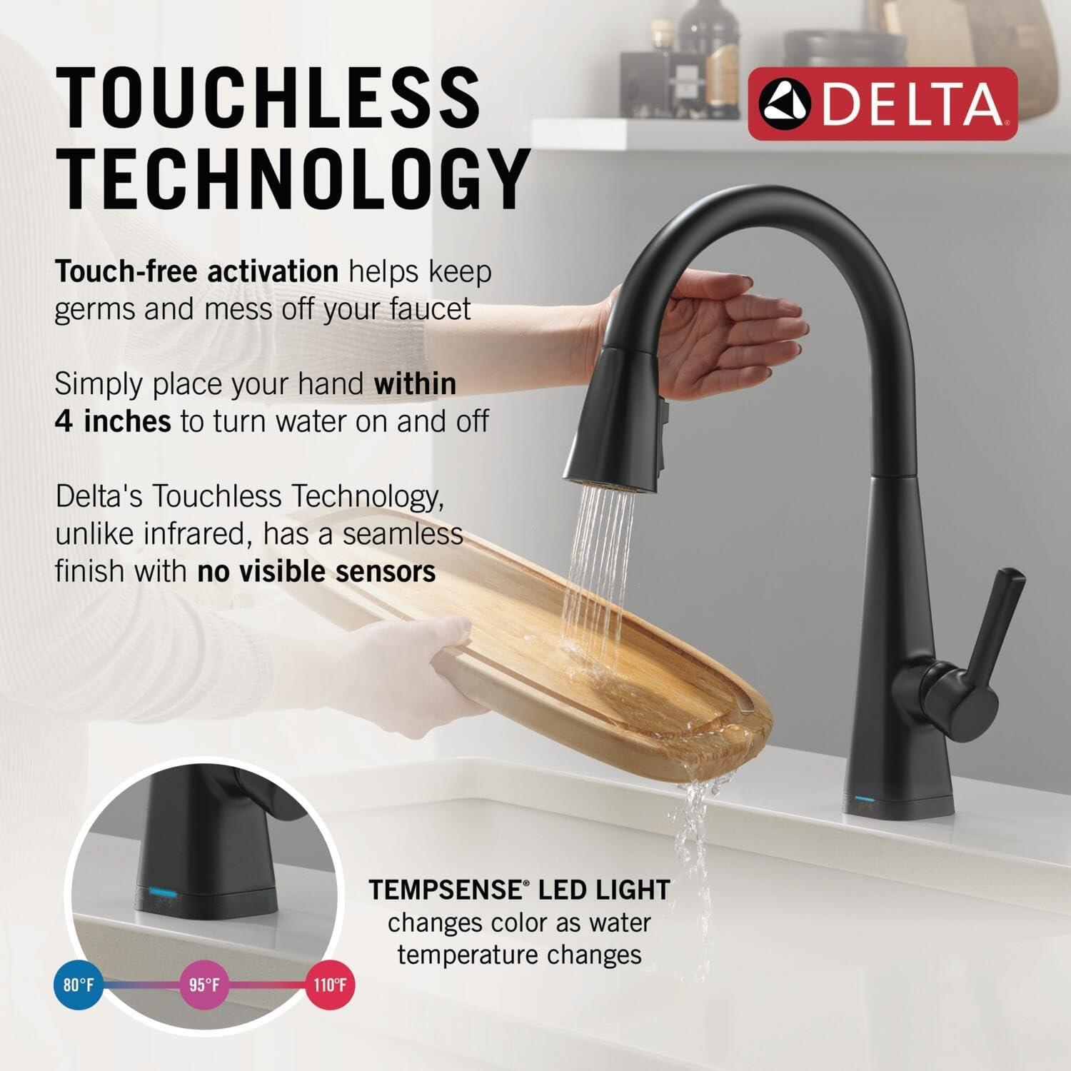 Lenta Pull Down Sprayer Touch Kitchen Sink Faucet, Touch Control Kitchen Faucet