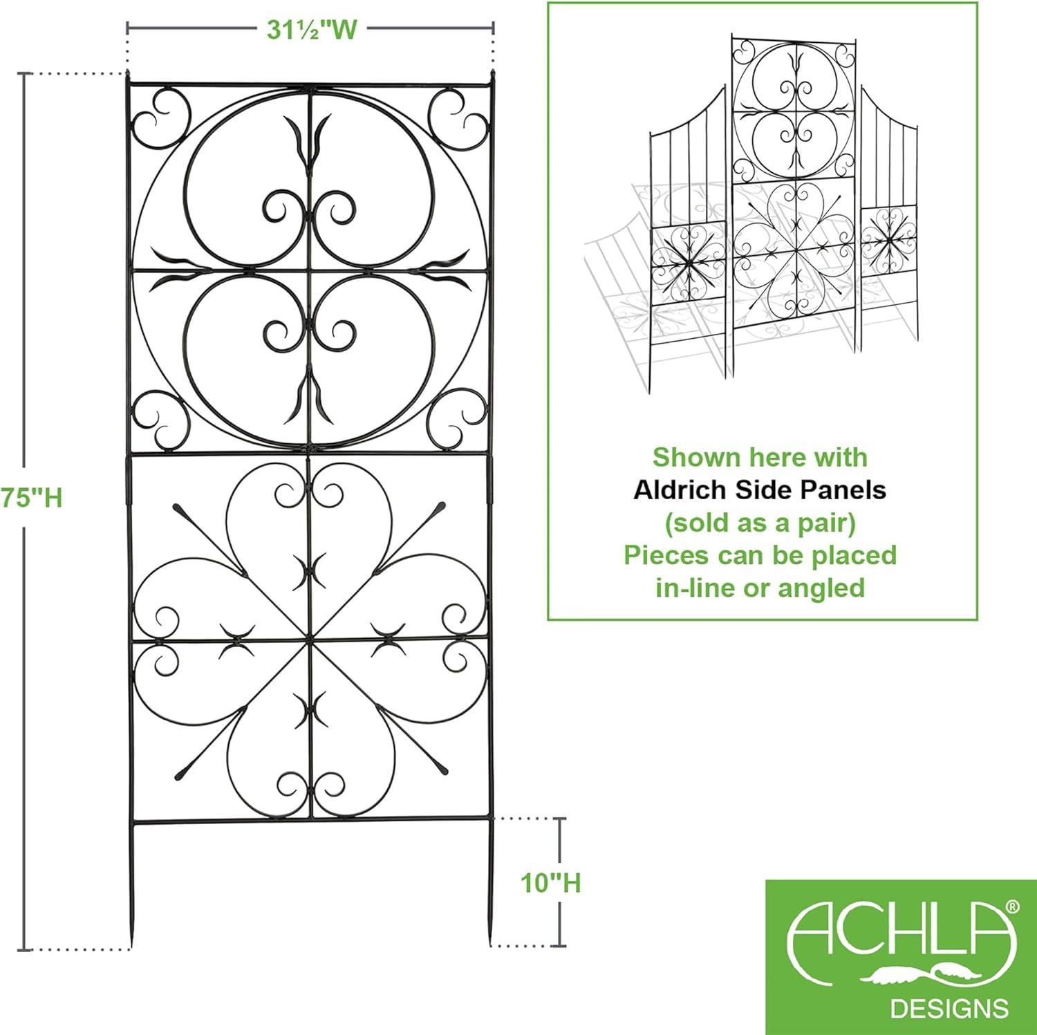 Achla  Garden Aldrich Trellis - Graphite Powdercoat