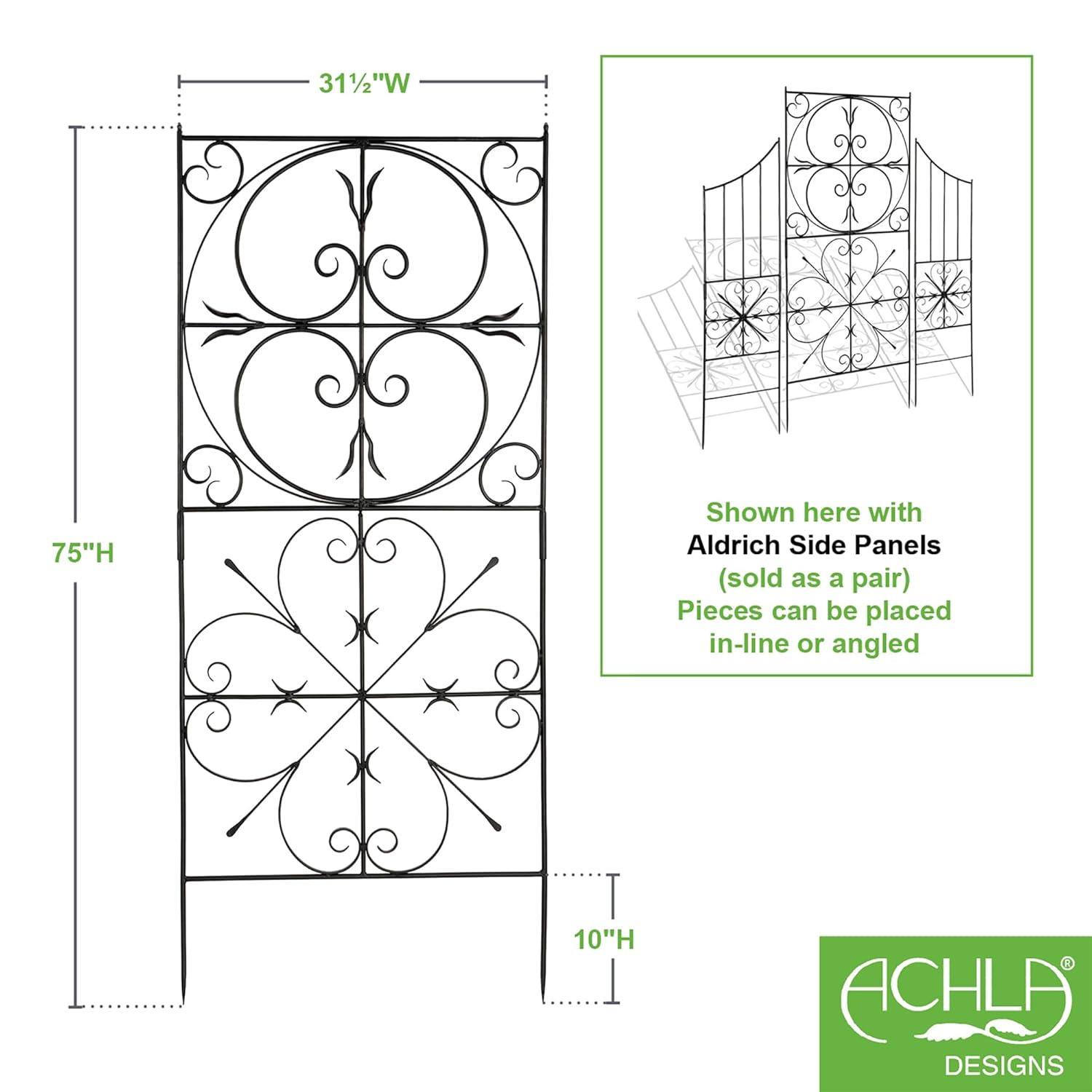 Achla  Garden Aldrich Trellis - Graphite Powdercoat