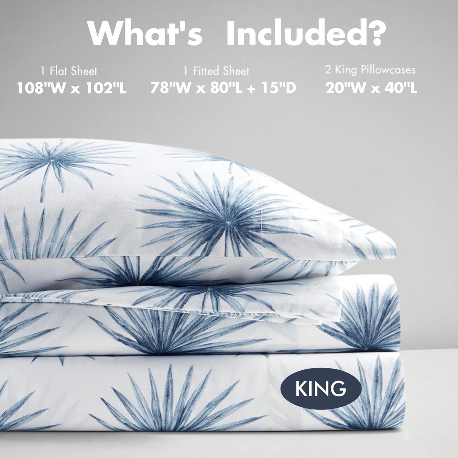 Madison Park Essentials 200 Thread Count Printed Cotton 200 Thread Count Printed 100% Cotton Sheet Set