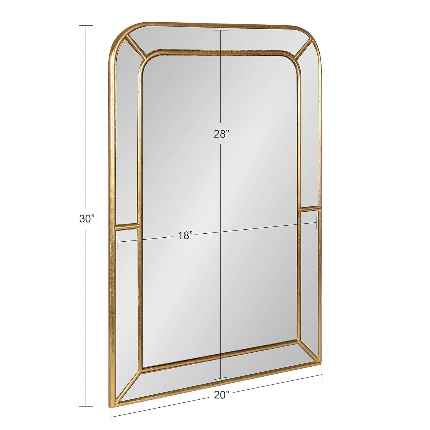 Kate and Laurel Lamson Transitional Framed Wall Mirror, 20 x 30, Gold, Sophisticated Glam Wall Decor