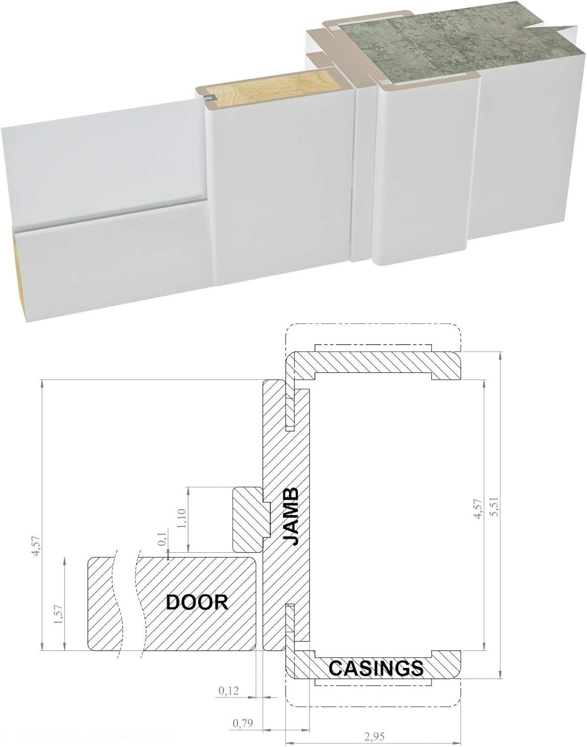 Sartodoors Solid French Double Doors, 12-Lite Clear Glass Panels, Wood with Regular Panel Frame Trims, Sturdy White Silk Finish for Bathroom/Bedroom | Felicia 3355 | Size:72"x80"