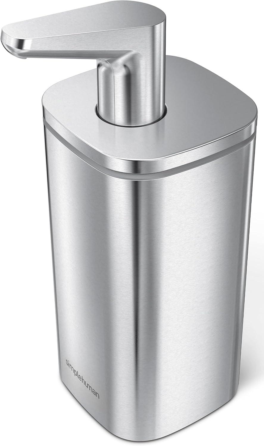 Brushed Stainless Steel 10 oz. Liquid Soap Pulse Pump Dispenser