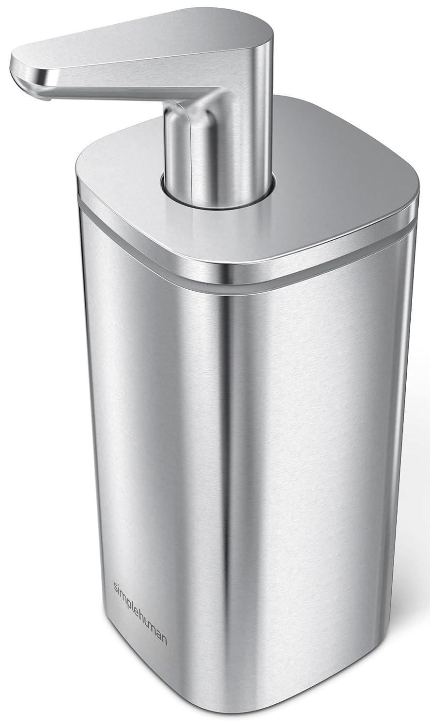 Simplehuman 10oz Pulse Pump, Kitchen Hand Soap Dispenser, Brushed Stainless Steel
