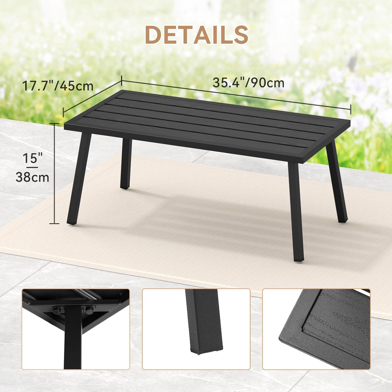 George Oliver Small Metal Outdoor Coffee Side Table