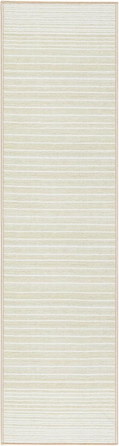 Town & Country Basic Layne Everwash Non-Slip Backing Area Rug Cream/Beige