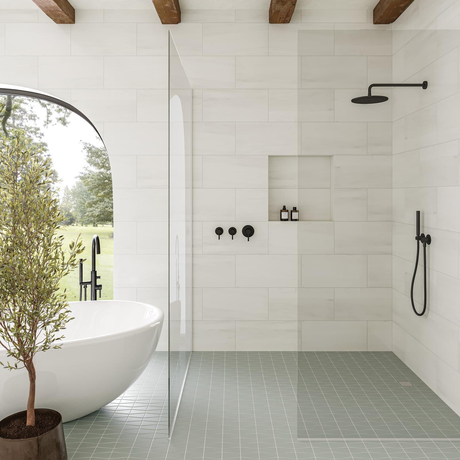 Marin Trapezoid Matte Porcelain Mosaic Tile
