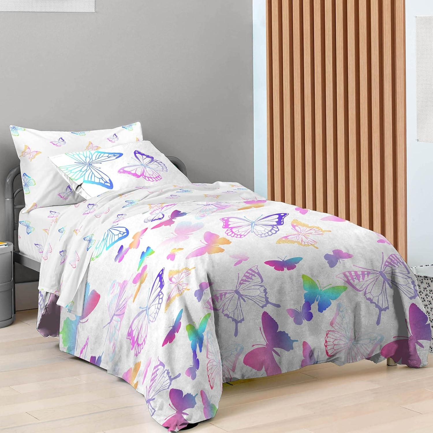 Saturday Park Ombre Butterflies 100% Organic Cotton Bed Set