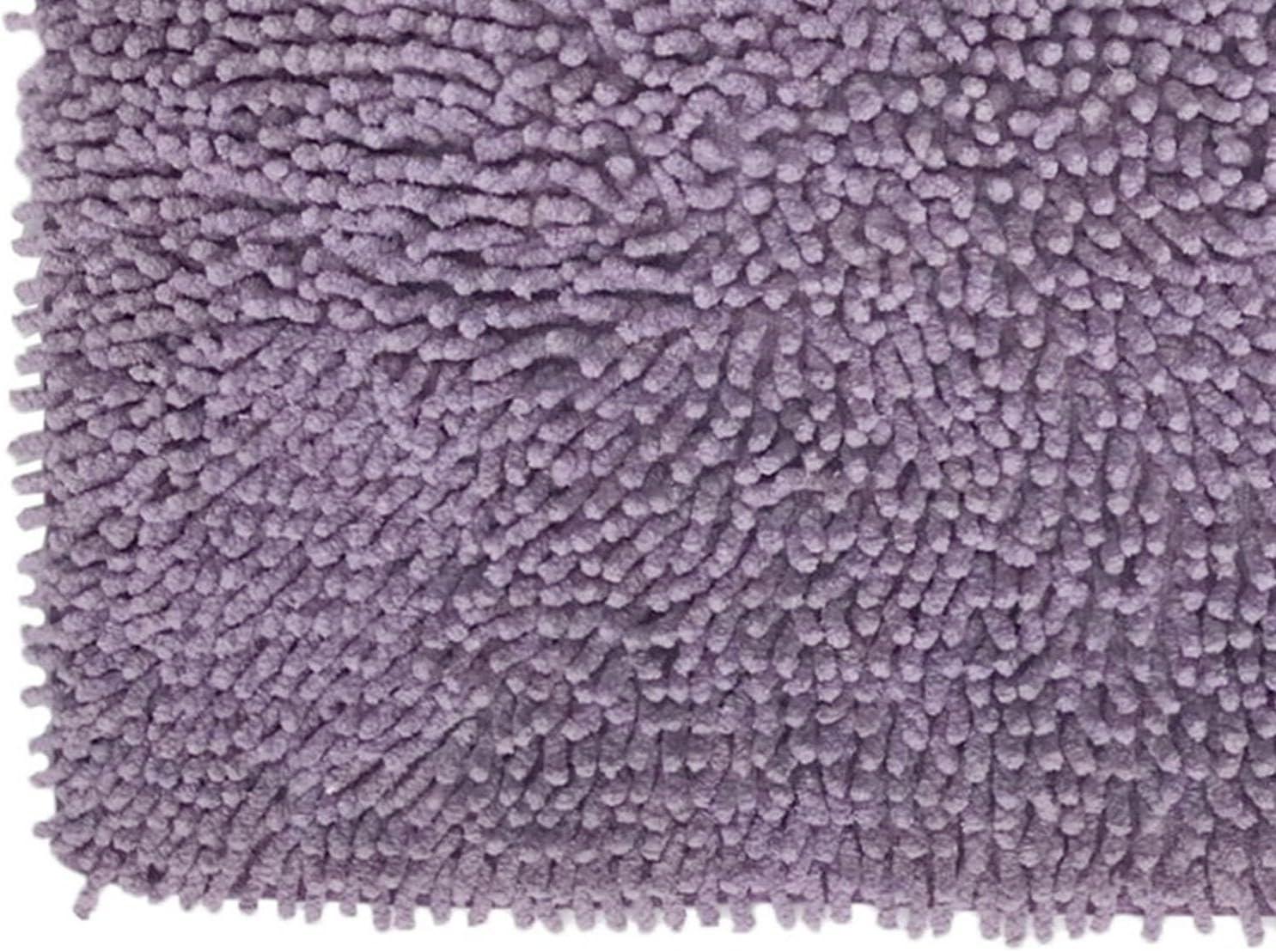 Home Weavers Fantasia Collection 100% Cotton Bathroom Rugs Set, Machine Washable Rug, Extra Soft & Water Absorbent bath Rug, Kitchen Mat, Bath Carpet, Bath Floor Mat Non Slip, 24"x40" Rectangle Purple