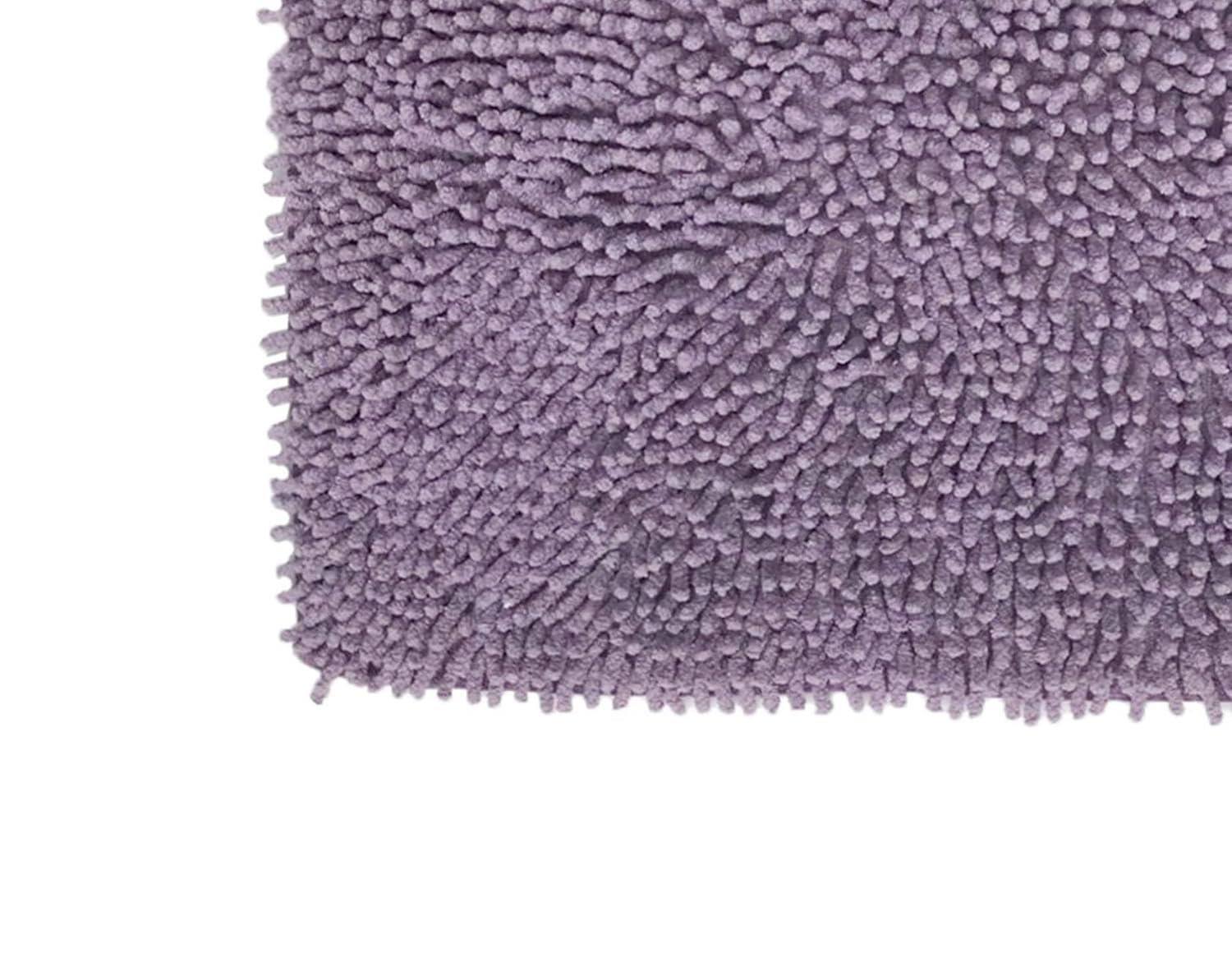 Home Weavers Fantasia Bath Rug 100% Cotton Bathroom Rugs Set, Machine Washable Rug, Extra Soft and Absorbent Bath Rug, Kitchen Mat, Bath Mat Set, Bath Floor Mat Non Slip, 24"x40" Rectangle, Purple