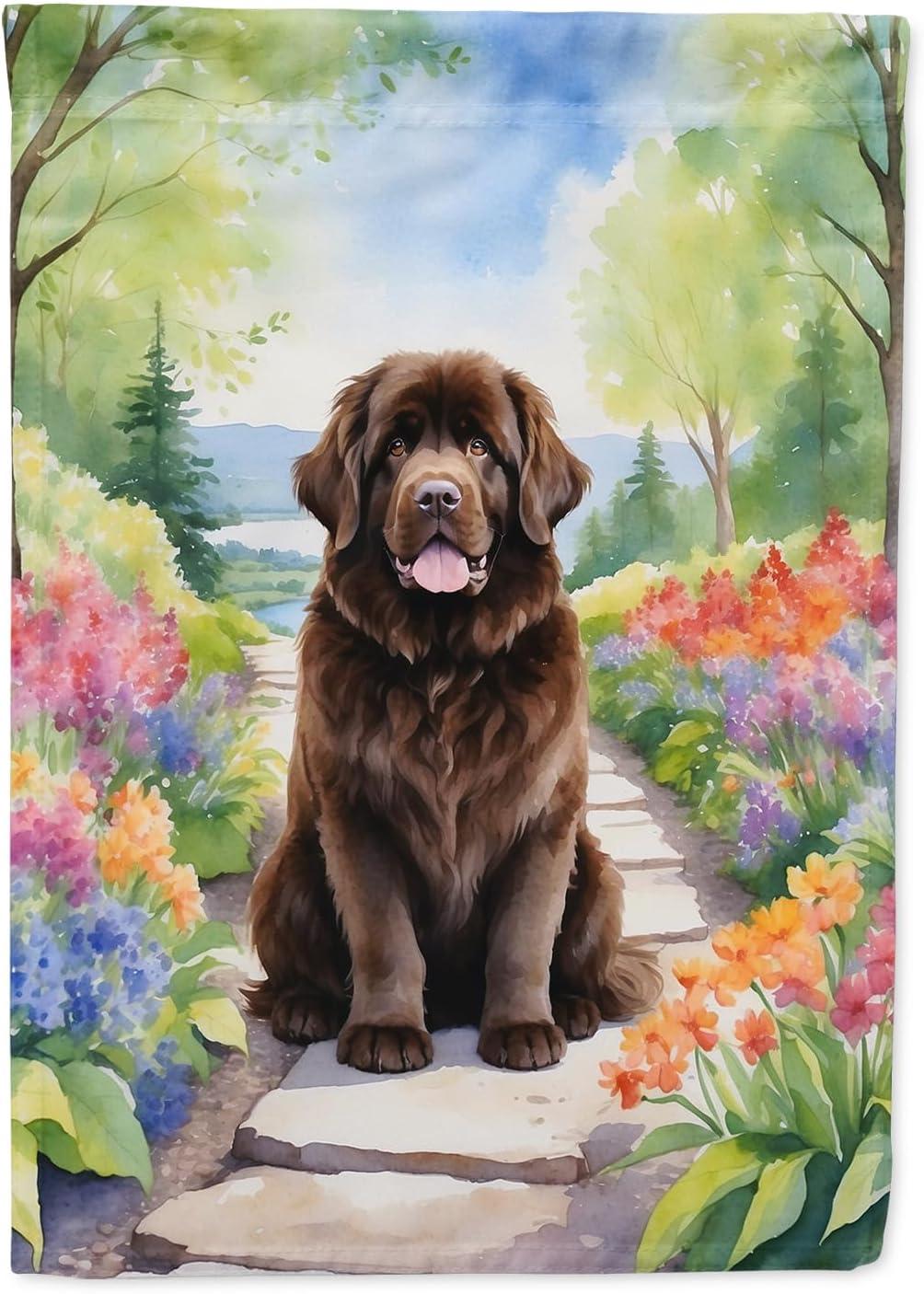 Newfoundland Spring Path Garden Flag 11.25 in x 15.5 in