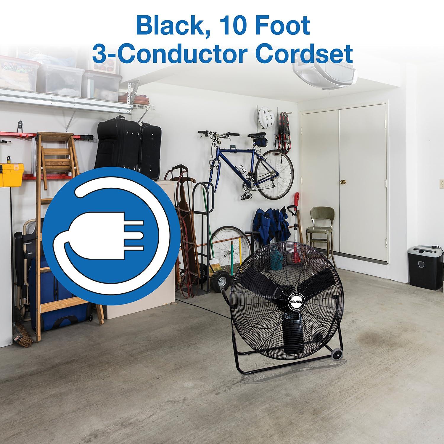 Air King Air King 3-Speed Indoor Industrial Open Motor Pivoting Floor Fan