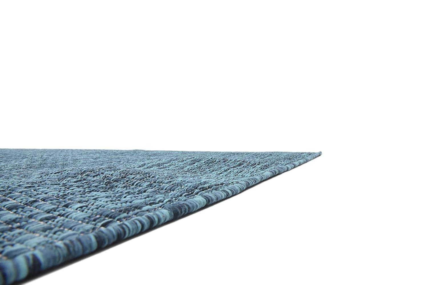 Unique Loom 8' 0 x 11' 4 Rectangle Indoor/Outdoor Solid Teal Area Rug