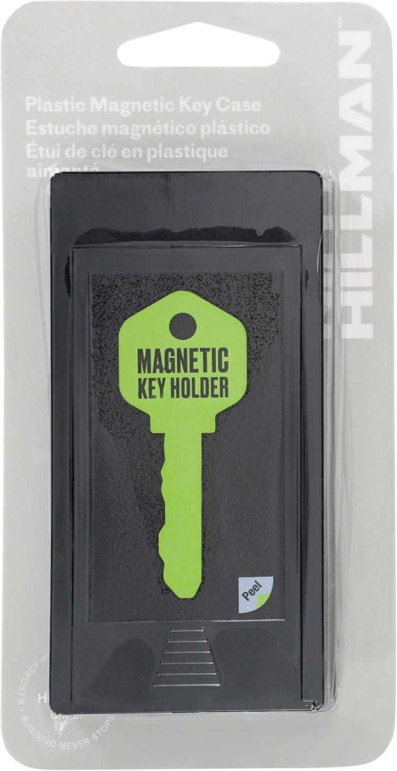 Large Black Plastic Magnetic Key Holder Case