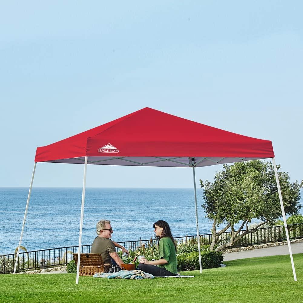 EAGLE PEAK Pop Up Canopies 10 Ft. W x 10 FT. D Metal Party Tent Canopy