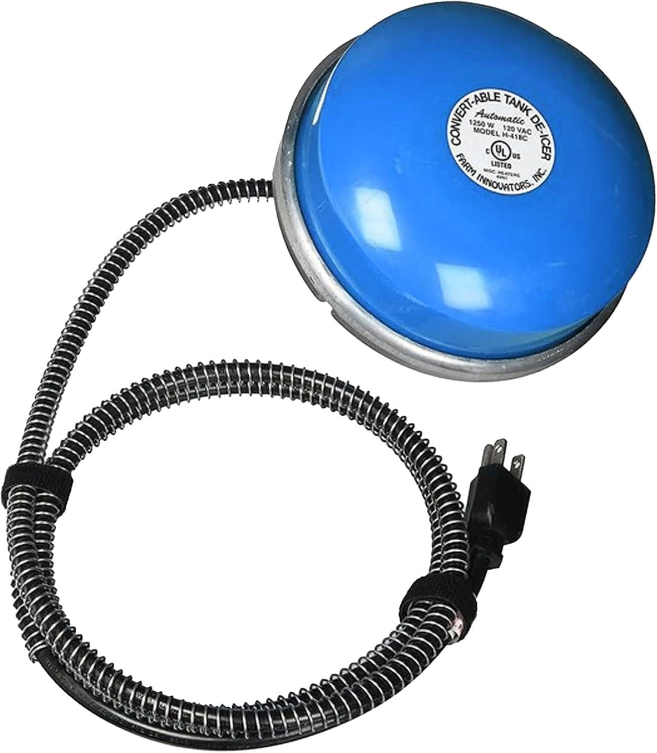 Farm Innovators H-418 Ice Chaser 1250W Cast Aluminum Floating Tank Deicer, Blue