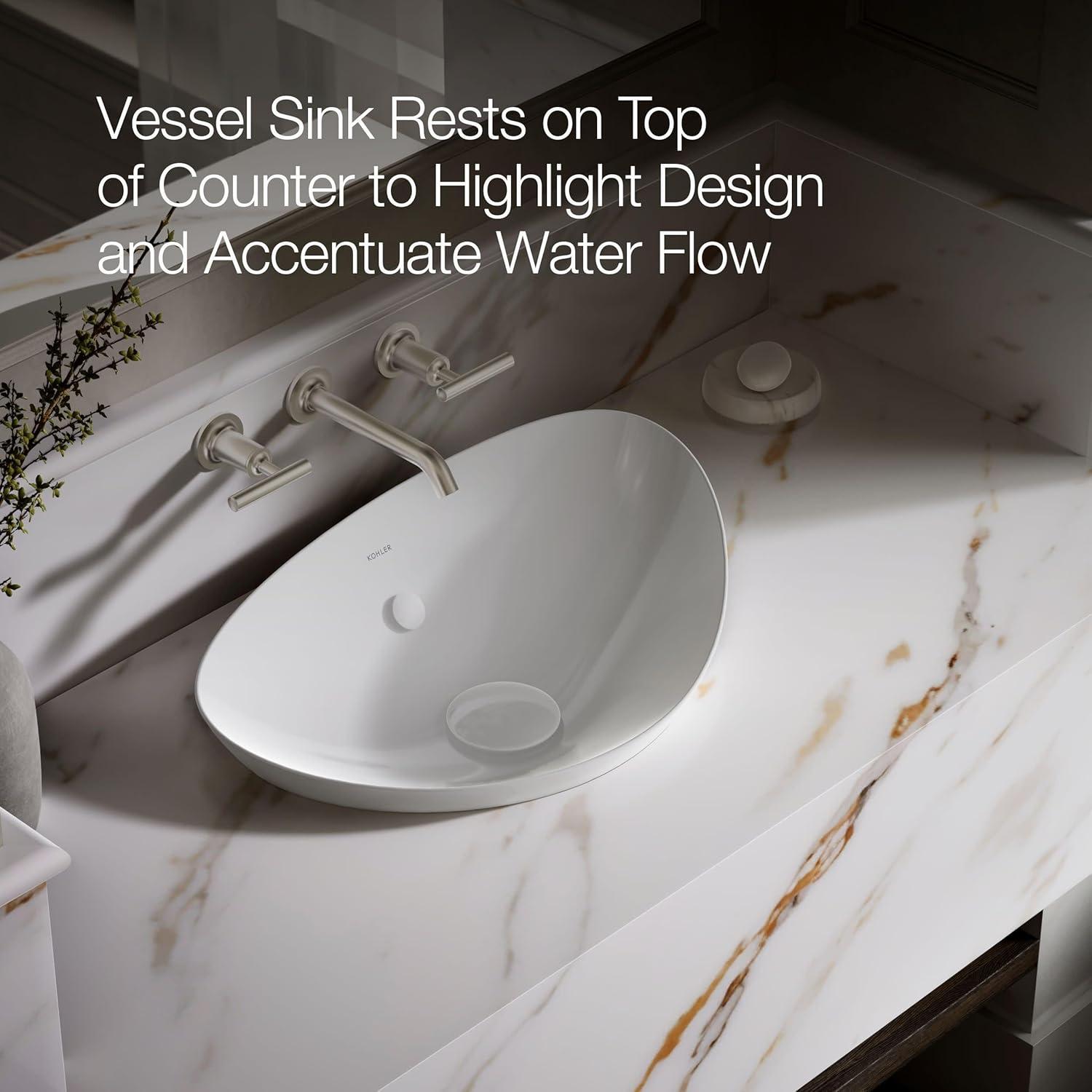 Veil® Ceramic Specialty Vessel Bathroom Sink with Overflow