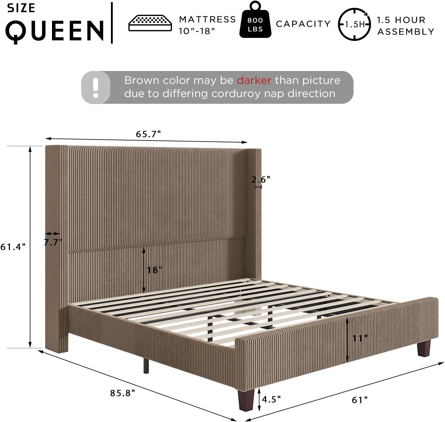 Willa Arlo™ Interiors Dunwoody Upholstered Wingback Platform Bed