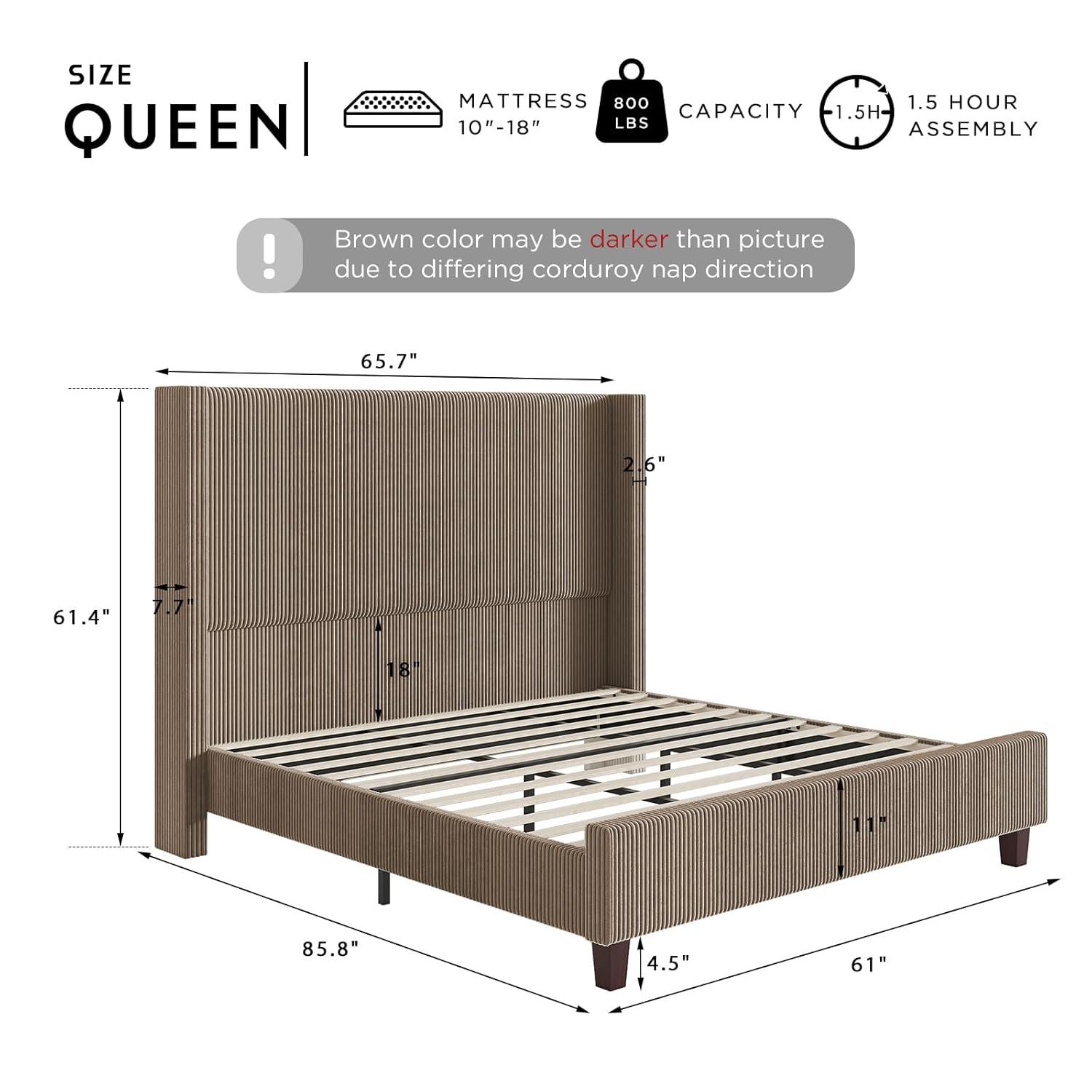 Willa Arlo™ Interiors Dunwoody Upholstered Wingback Platform Bed