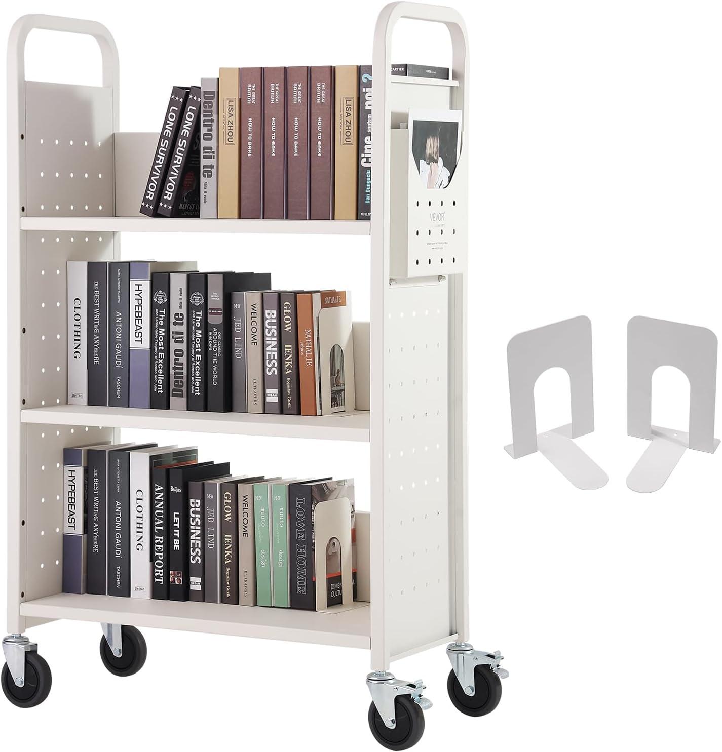 49.2'' H x 31.1'' W Book Cart with Wheels