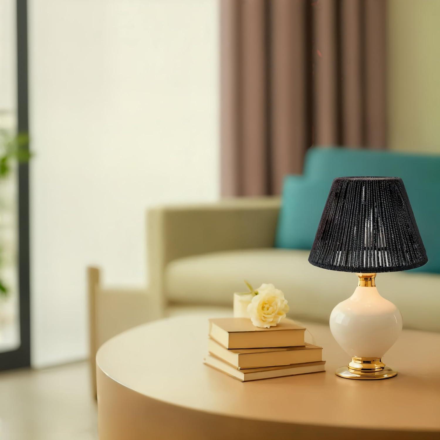 Bayou Breeze Bayou Breeze Farmhouse Water Hyacinth Drum Lamp Shades for Table Lamps, Wicker Pendant Light Shade Replacement, Rustic Light Fixture Cover, Woven Chandelier Replacement Shades for Living Room, Kitchen, Desk Decor, Spider Fitter