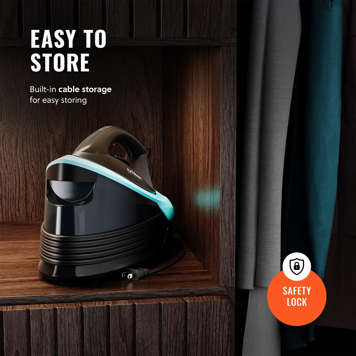 PurSteam Steam Station Max Professional Steam Iron for Clothes with Ceramic Soleplate