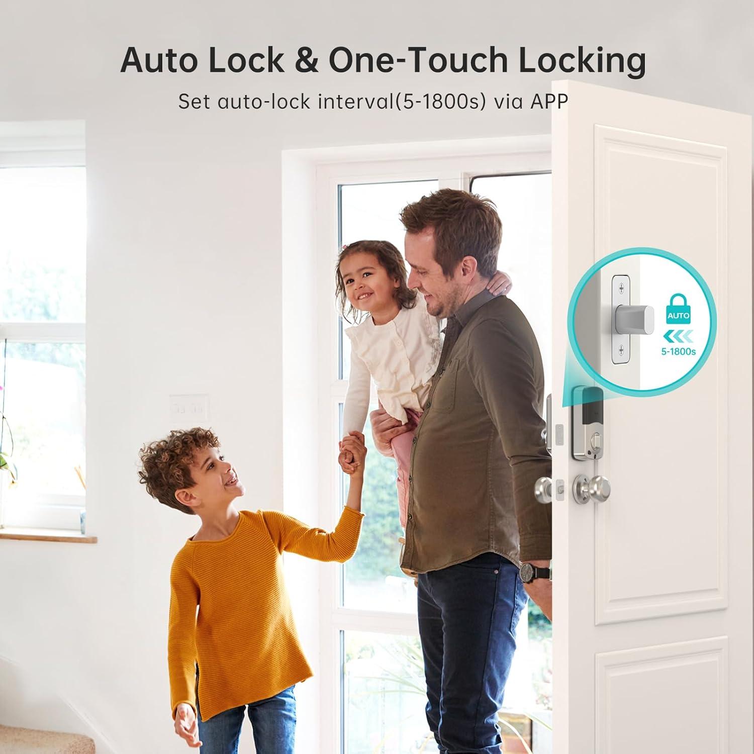 Wi-Fi & Bluetooth Smart Lock, Keyless Entry Smart Front Lock, hornbill Touch Screen Keypads, App Control, Auto Lock, Compatible with Alexa, Remotely Control (Included G2 Gateway)