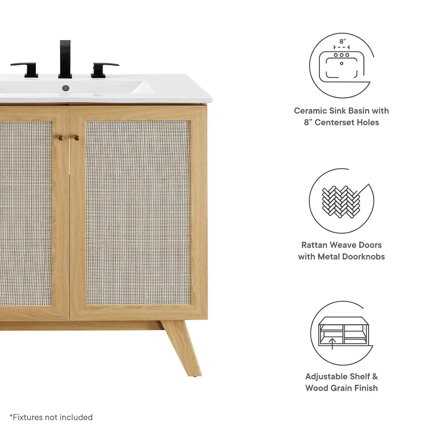 Modway Modway Soma 30'' Free Standing Single Bathroom Vanity with Manufactured Wood Top