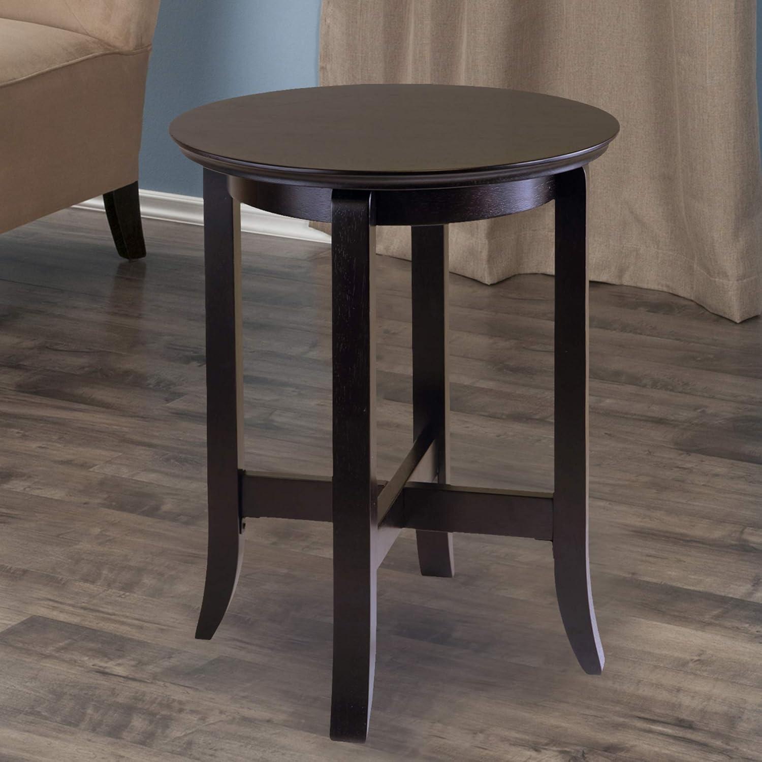 Winsome Toby Round Accent End Table Espresso