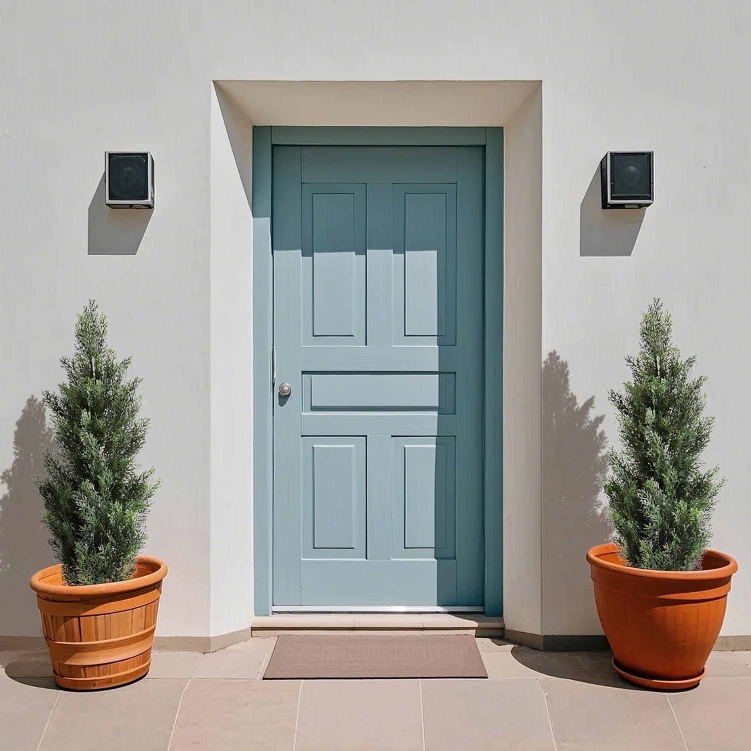 DR.Plazen 2 Pack 33 Leaves  Lifelike Artificial Boston Fern Plants, Premium Faux Greenery for Home Office Porch Decor, Hanging or Pot Display, Indoor/Outdoor Use (Pot Not Included)​