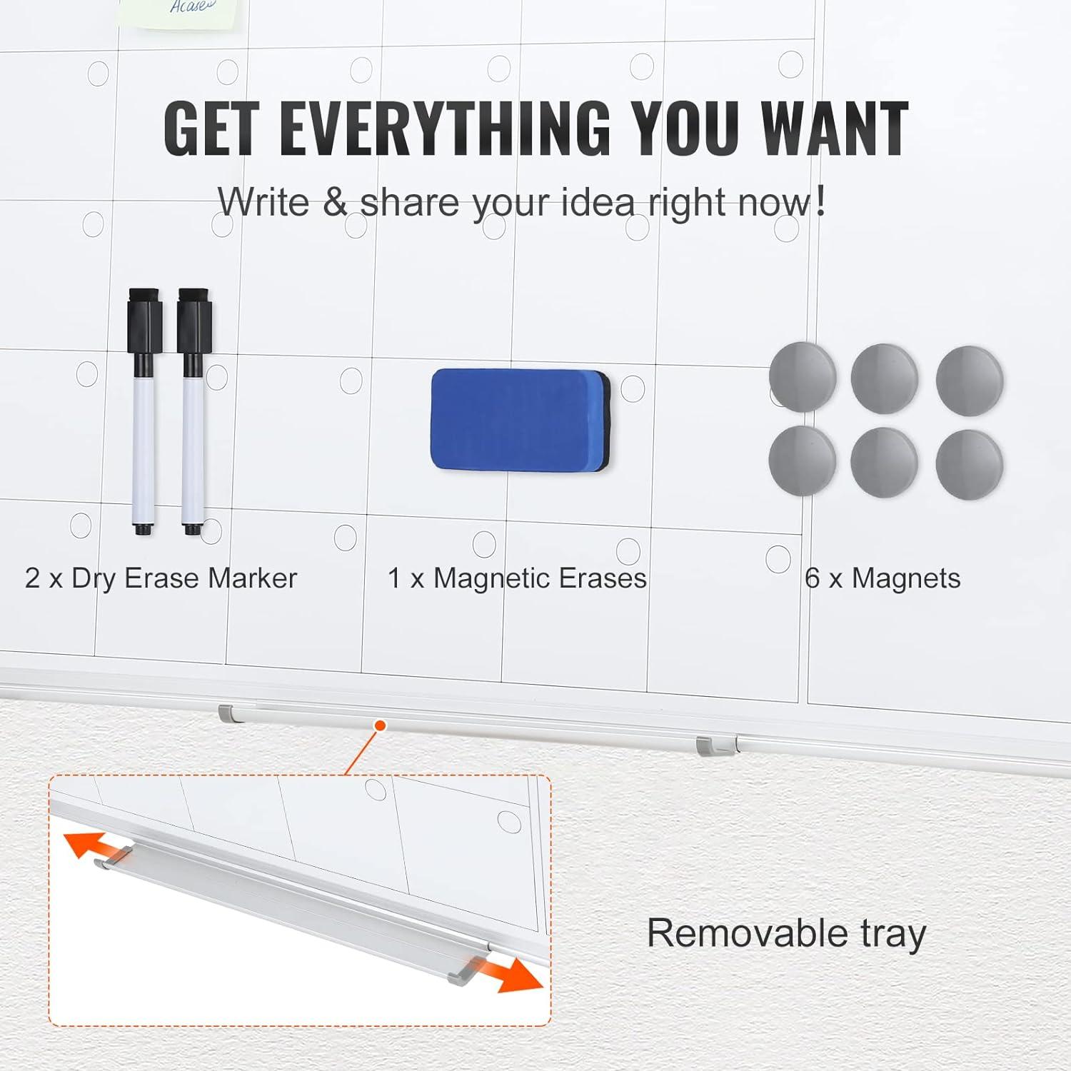 Wall Steel Reversible Magnetic Small - 2' - 4' Whiteboard