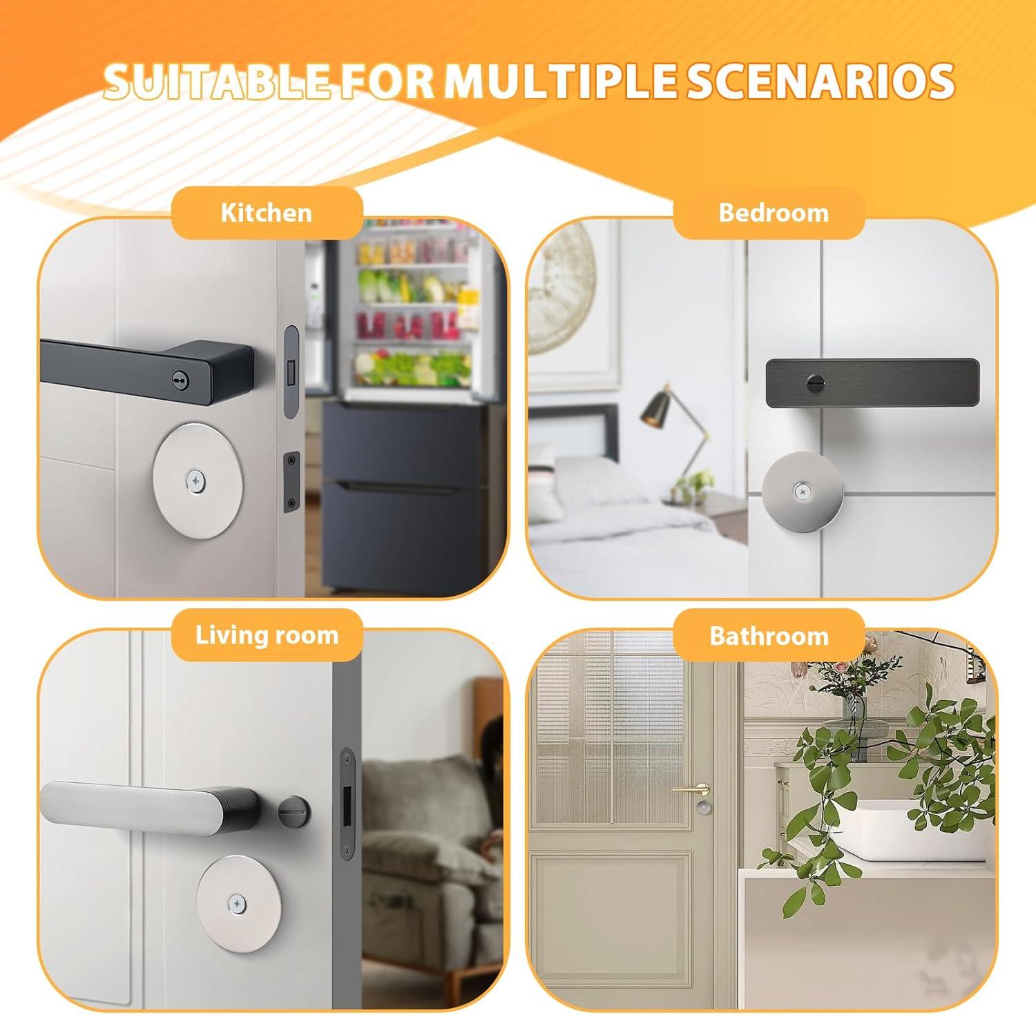 Door Hole Cover Plate, 2-5/8 in. Diameter, Satin Nickel