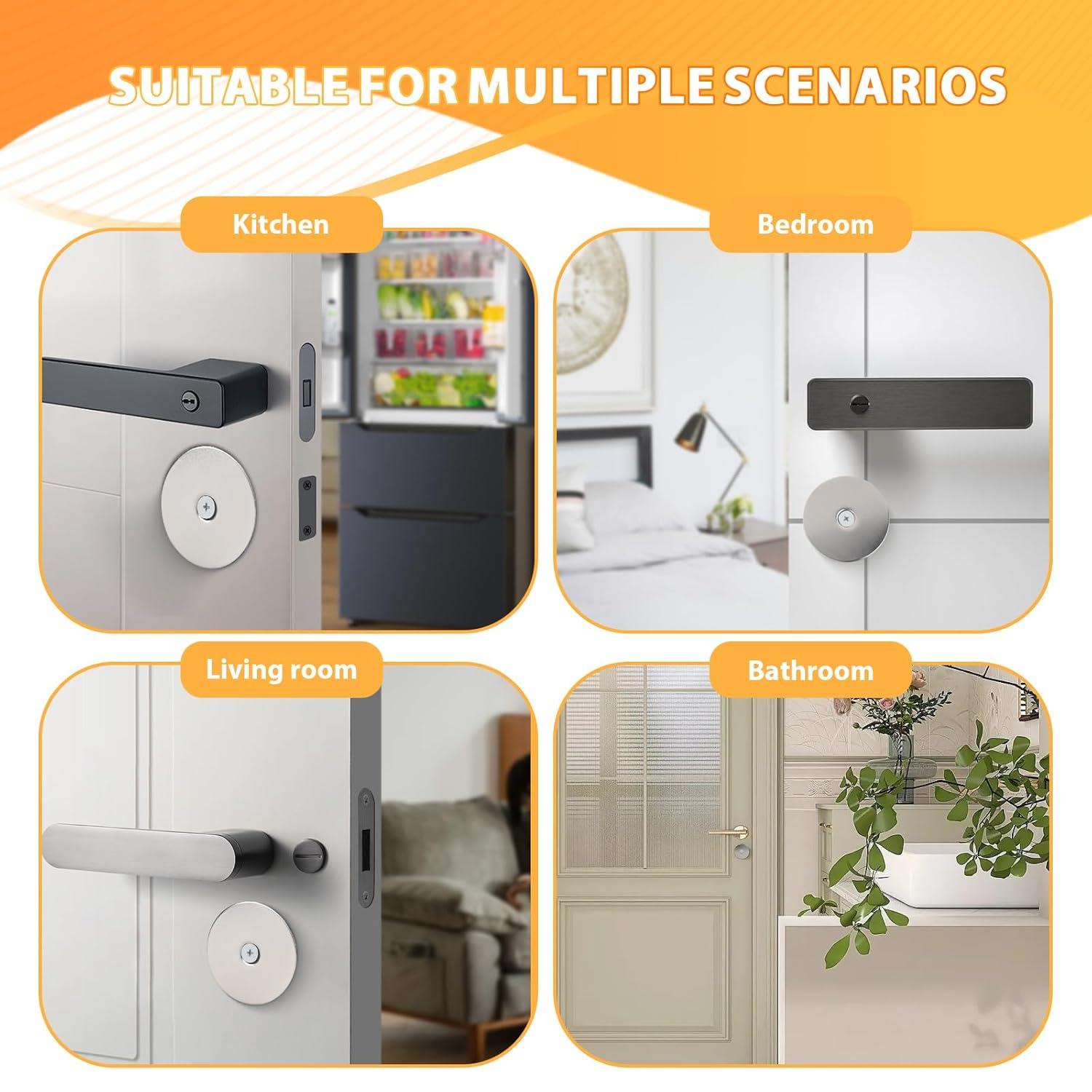 Door Hole Cover Plate, 2-5/8 in. Diameter, Satin Nickel